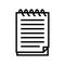 spiral notepad list line icon vector illustration