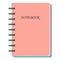 Spiral pink notebook mockup, with place for your image, text or corporate identity details