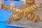 Spiral Potato chip for deep frying