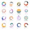 Spiral and rotation design elements. Abstract icon