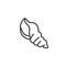 Spiral seashell line icon