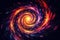 A spiral shaped object in the middle of a galaxy. Generative AI image.