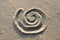 Spiral sign in sand