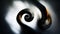 Spiral smoke abstract background black white curve AI generated