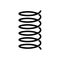 Spiral spring vector icon.