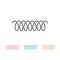 Spiral spring vector logo icon set of swirl line or curved wire cord