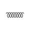 Spiral spring vector logo icon of swirl line or curved wire cord