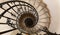 A spiral staircase leading to the dome of the Basilica of St. St