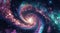 Spiral Stunning Galaxy. Colorful space background wallpaper.