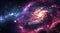 Spiral Stunning Galaxy. Colorful space background wallpaper.