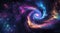 Spiral Stunning Galaxy. Colorful space background wallpaper.