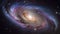 Spiral Stunning Galaxy. Colorful space background wallpaper.