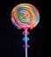 Spiral of Sweetness: A Rainbow Lollipop's Colorful Temptation - Generative AI
