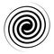 Spiral swirl icon, swirl sign vector double spiral galaxy evolution symbol