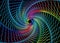 Spiral Swirl Radial Hypnotic Psychedelic illusion rotating background, colorful spectrum vector grid texture. Vaporwave, synthwave