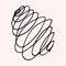 Spiral swirl swash squiggle symbol hand drawn line