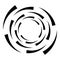 Spiral, swirl ,twirl circular, concentric element. Whirlpool, whirlwind cycle loop effect shape