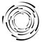 Spiral, swirl ,twirl circular, concentric element. Whirlpool, whirlwind cycle loop effect shape