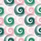 Spiral swirls complicated seamless pattern vector design.