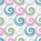 Spiral swirls complicated seamless pattern vector design.