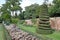 A spiral topiary in the Long Garden at Cliveden House, Buckinghamshire