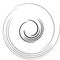 Spiral, twirl, whirlpool element vector illustration. Cochlear, helix, and volute