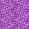 Spiral twisted circle white and violet floral abstract seamless pattern on purple backgrounds retro style