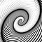 Spiral, volute background - Rotating radiating, concentric ellip