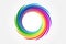Spiral waves colors palette logo