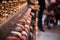 Spiral Wooden Braided Ornaments in a Church with Three Colors