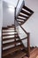 Spiral wooden stairs