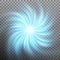 Spiraling blue vortex isolated. EPS 10 vector
