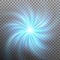 Spiraling blue vortex isolated on transparent background. EPS 10 vector