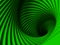 Spiraling green ellipse