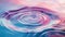 Spiraling water ripple with a pinkish hue abstract backdrop