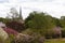 Spire of the 1853 Chalmers-Wesley United protestant church seen from the top of Old Quebec walls