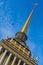 Spire, crowning the Admiralty building in St. Petersburg.