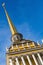 Spire, crowning the Admiralty building in St. Petersburg.