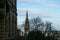 Spire of the Hub seen from the Edinburgh Castle