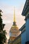 The spire of the main building of the Admiralty. The symbol of Saint-Petersburg