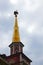 Spire with a metal on the top of the building in Izmailovsky Kremlin