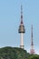 The spire of N Seoul Tower, or Namsan Tower in Seoul,South Korea
