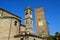 Spire of the San Giovanni Battista Church and the medieval watch tower, Barbaresco