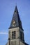 Spire of the Sint-Fledericuskerk of Vlierzele, Sint-Lievens-Houtem, Belgium.