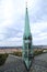 The spire of tower of St. Vitus Cathedral , Prague, Czech Republic