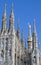 Spires of Duomo with statue