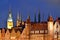 Spires in Old Town of Gdansk