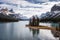 Spirit Island with Canadian Rockies in Maligne lake at Jasper national park