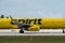 Spirit jet at airport painted yellow