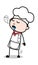 Spirit Leaving Body - Cartoon Waiter Male Chef Vector Illustration
